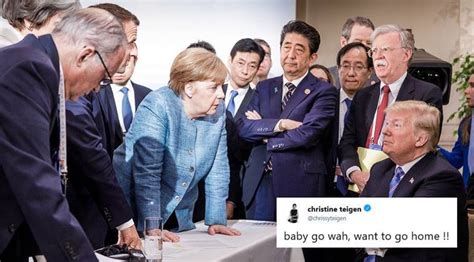 ‘trump Placed On A Naughty Seat Angela Merkels Photo Of Trump At G7