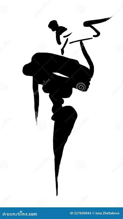 Black And White Figure Ladysilhouette Of A Women Black And White