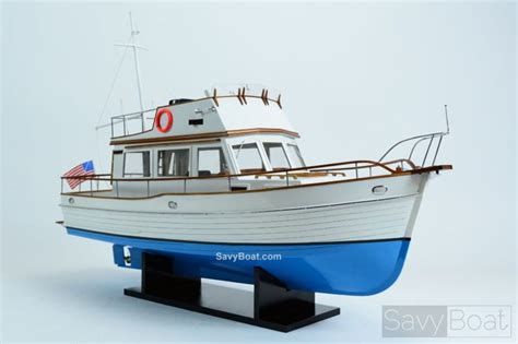 Grand Banks 32 Handmade Wooden Boat Model Savyboat