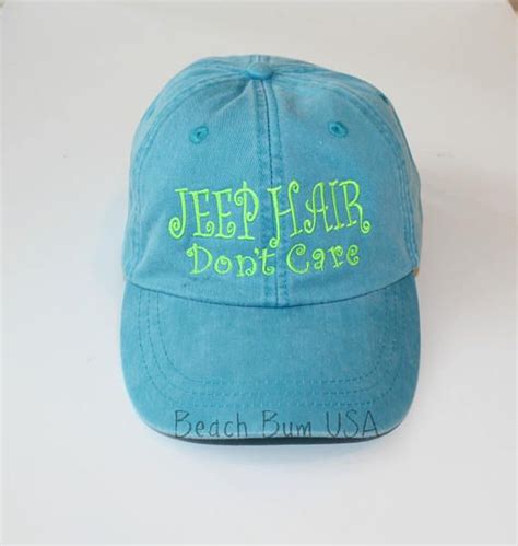 Adams Baseball Cap Jeep Hair Dont Care Caribbean Blue Hat Baseball