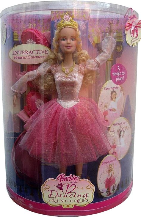 2006 The 12 Dancing Princesses Genevieve Interactive Barbie Doll 2 Princess Barbie Dolls