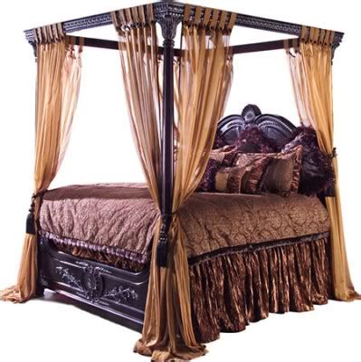 New classic martinique queen canopy bed with drapes in rubbed black 00 222 311q. Antique Furniture and Canopy Bed: Canopy Bed Curtains