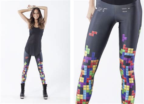 Calça Tetris Garotas Nerds Thoughts Of You Tight Leggings Ideias