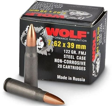 Wolf Performance 762x39mm 122gr Fmj Non Corrosive Steel 1000rd Case
