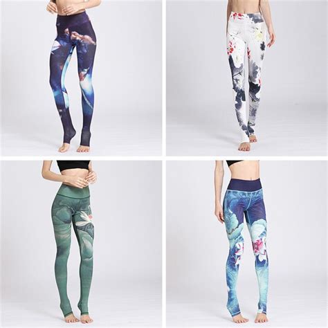 Buy Women Sexy Yoga Pants Printed Dry Fit Sport Pants Elastic Fitness Gym Pants