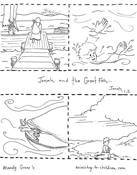Jonah And The Big Fish Coloring Pages