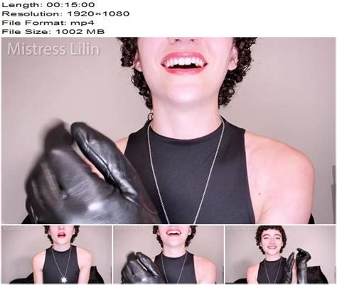 Lilin Leather Femdom Glove Slave Teasing Edging Joi Jerkoff