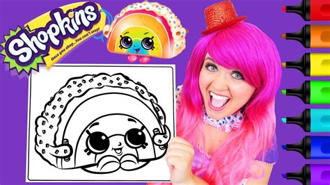 Coloring Shopkins Rainbow Bite Cake Coloring Page Prismacolor Markers