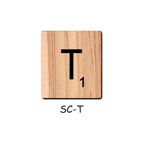 Letter T Wooden Scrabble Tiles Bsiri Games