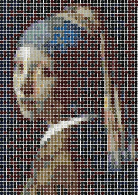 Tmenet Tech Media Evolution Mosaic Portrait Pixel Art Grid
