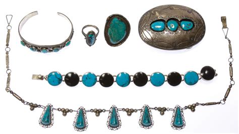 Lot Sterling Silver And Turquoise Jewelry Assortment Including