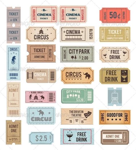 Free Printable Vintage Ticket Template
