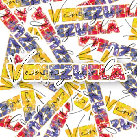 Name Of Venezuela Tricolor Letters Sticker Sticker Etsy