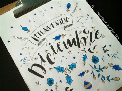 Bienvenido Diciembre Lettering diciembre Cartel de bienvenido Diciembre