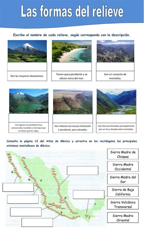 A Poster With The Words In Spanish And Pictures Of Mountains Lakes