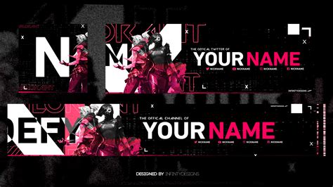 Valorant Youtube Banner And Avatar Template Stream Design Elements