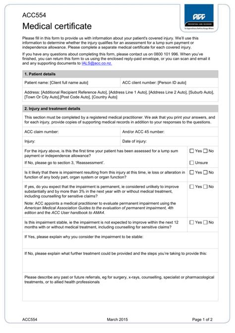 Acc554 Lsia Medical Certificate