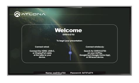 510w Welcome Screen Atlona® Av Solutions Commercial And Residential