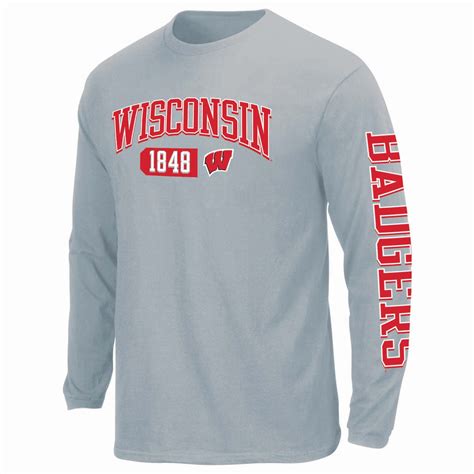 Ncaa Mens Big And Tall Wisconsin Badgers Long Sleeve T Shirt