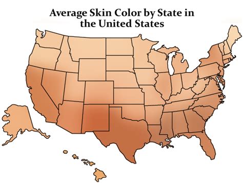 Average Skin Color By State In The United States Maps On The Web