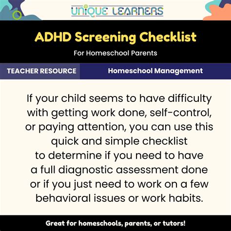 Adhd Screening Checklist
