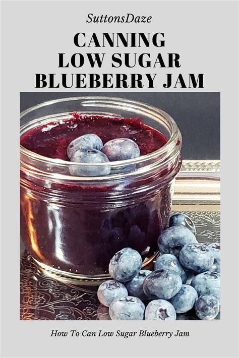 How To Can Low Sugar Blueberry Jam Suttons Daze Low Sugar Blueberry