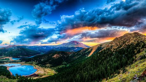Download Wallpaper 3840x2160 Sunset Mountain Lake Landscape 4k Ultra