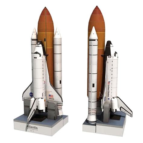 Atlantis Space Shuttle Papercraft Paper Color Model Plans And Etsy