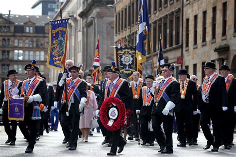 Huge Orange Walk Parades Through Glasgow Daily Record