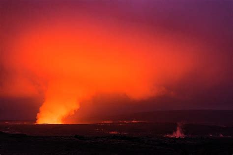 Lava Steam Vent Glowing At Night Photograph By Russ Bishop