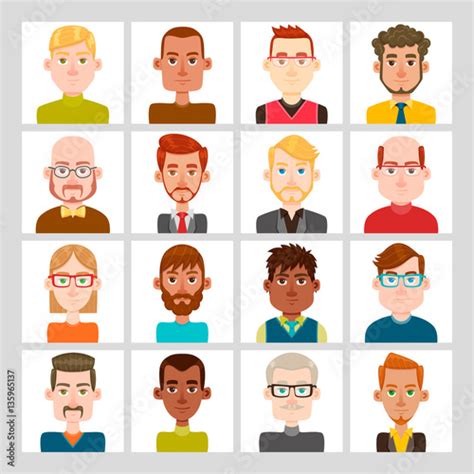 Men Avatar Set Stock Image And Royalty Free Vector Files On Fotolia