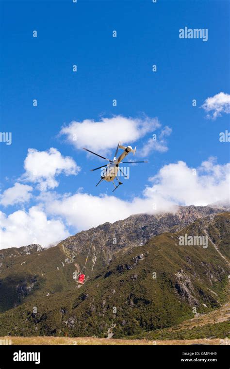 Transport Helicopter Fly Over Mountain Wilderness Stock Photo Alamy