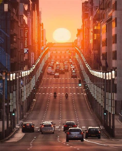 Perfect Sunset In Brussels ☀️ Photo By Travel Travel Insurance