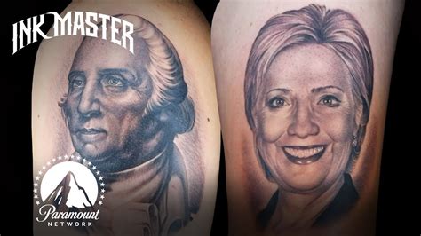 Best Tattoos Of Ink Master Season 7 American Political Portraits Youtube