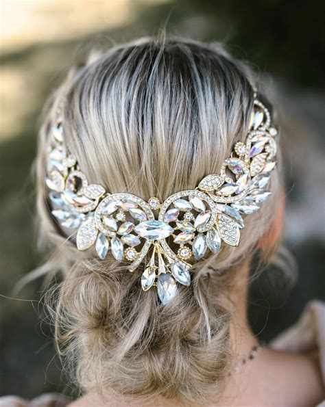 Wedding Hair Jewelry Hair Chain Accessory Bridal Hair Chain Etsy