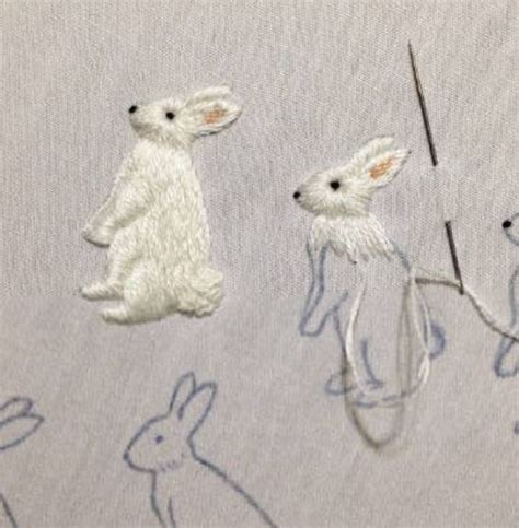 Cute Baby Animal Rabbit Embroidery Custom Embroidery