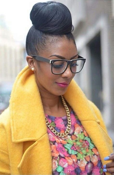 If you think that edgy hairstyles are a good variant for you, have a look at this short black pixie cut. Fly... from the bun to the outfit colors | Natural hair ...