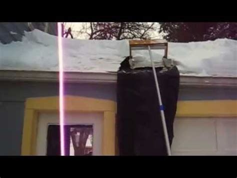 Diy roof snow removal tool. Snow Removal from Roof with DIY sliding tool - YouTube