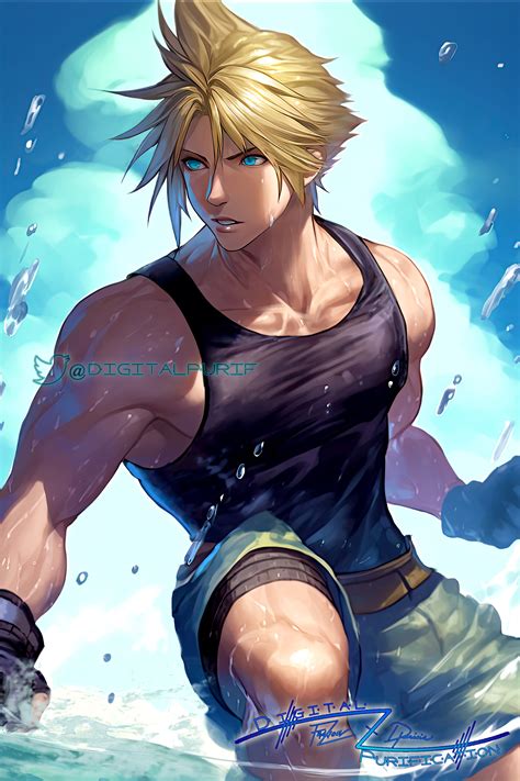 Artstation Cloud Strife Alternate Swimwear