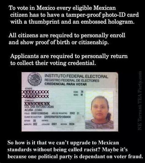 Mexicos National Voter Ids Part Of Culture Conservative Free Thinkers