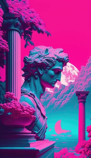 premium ai image vaporwave vector illustration background wallpaper