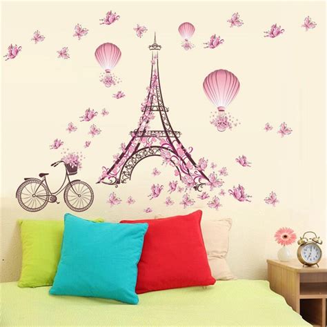 Fryers & outdoor cooking pots. Pink Butterfly Eiffel Tower Wall Sticker Paris Room Decor DIY Wall Decal Sticker Home Decor ...