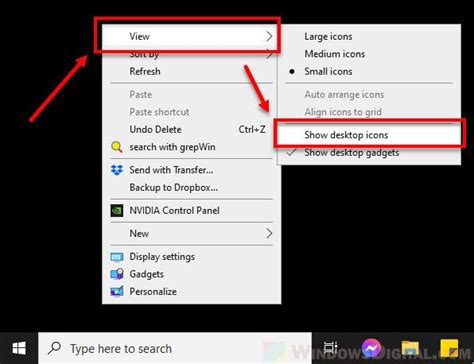How To Hide Or Show Desktop Icons In Windows 10 All Or Some Icons