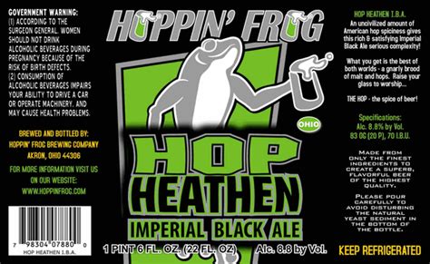 Hoppin Frog Hop Heathen Returns This Friday