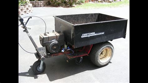 We did not find results for: Home made self propelled dump cart made from a Wheel Horse tractor and garden cart. (Tractor ...