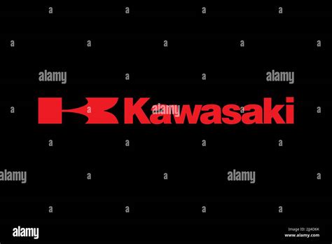 Kawasaki Heavy Industries Logo Black Background Stock Photo Alamy