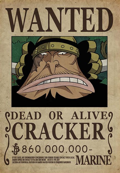 One Piece Wanted Poster Cracker Digital Art By Niklas Andersen Fine