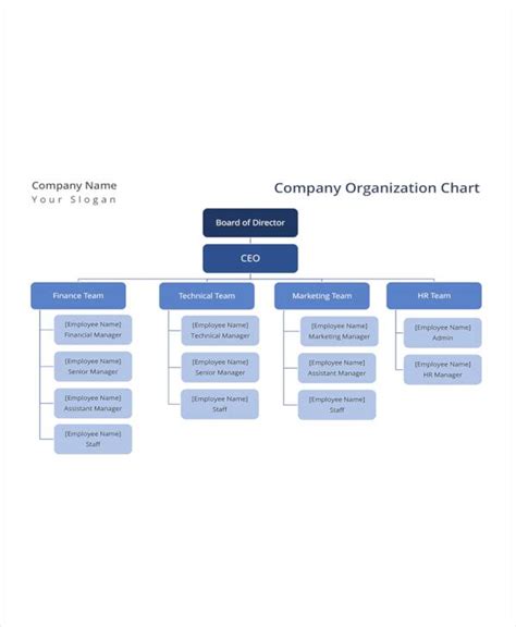 17 Sample Organizational Chart Templates Pdf Word Excel