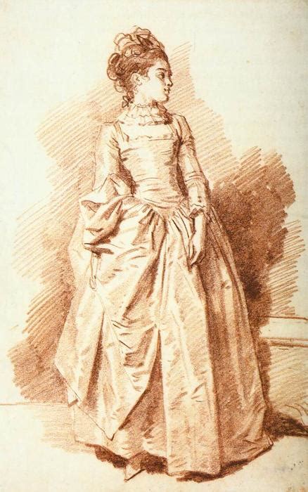 Kunstreproduktionen Junge Frau Stehend 1775 Von Jean Honoré