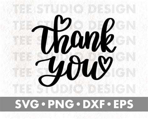 Thank You Svg Hearts Svg Svg Files For Cricut Etsy Ireland